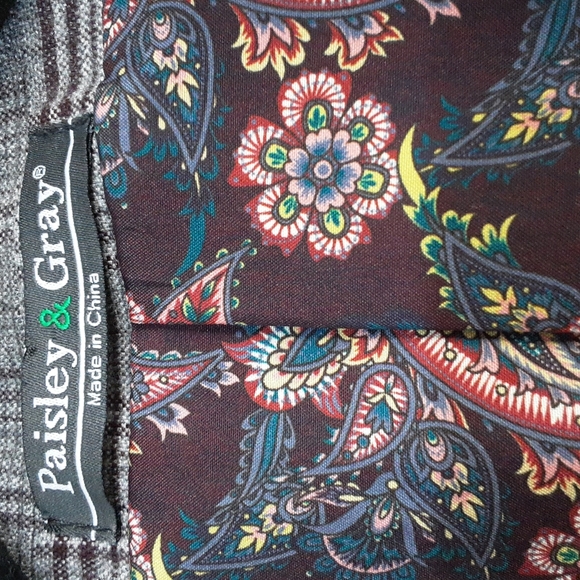 New Paisley & Gray men's blazer suit plaid 2 buttons closure - Picture 7 of 12